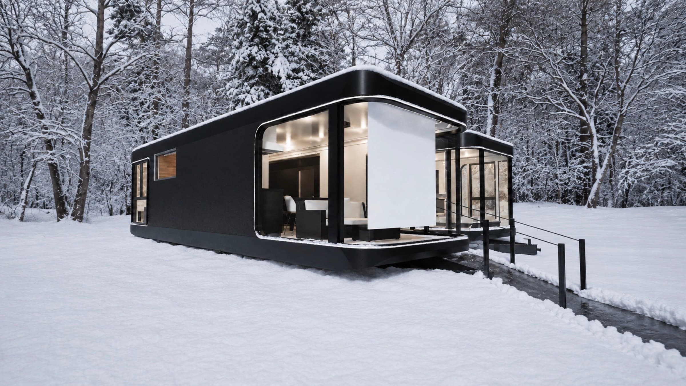 Architecture that frames the snow